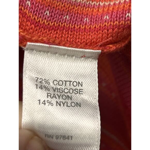 J Jill Waterfall Cardigan open Sweater Womens XS Petite Striped Knit Lightweight - Picture 5 of 7